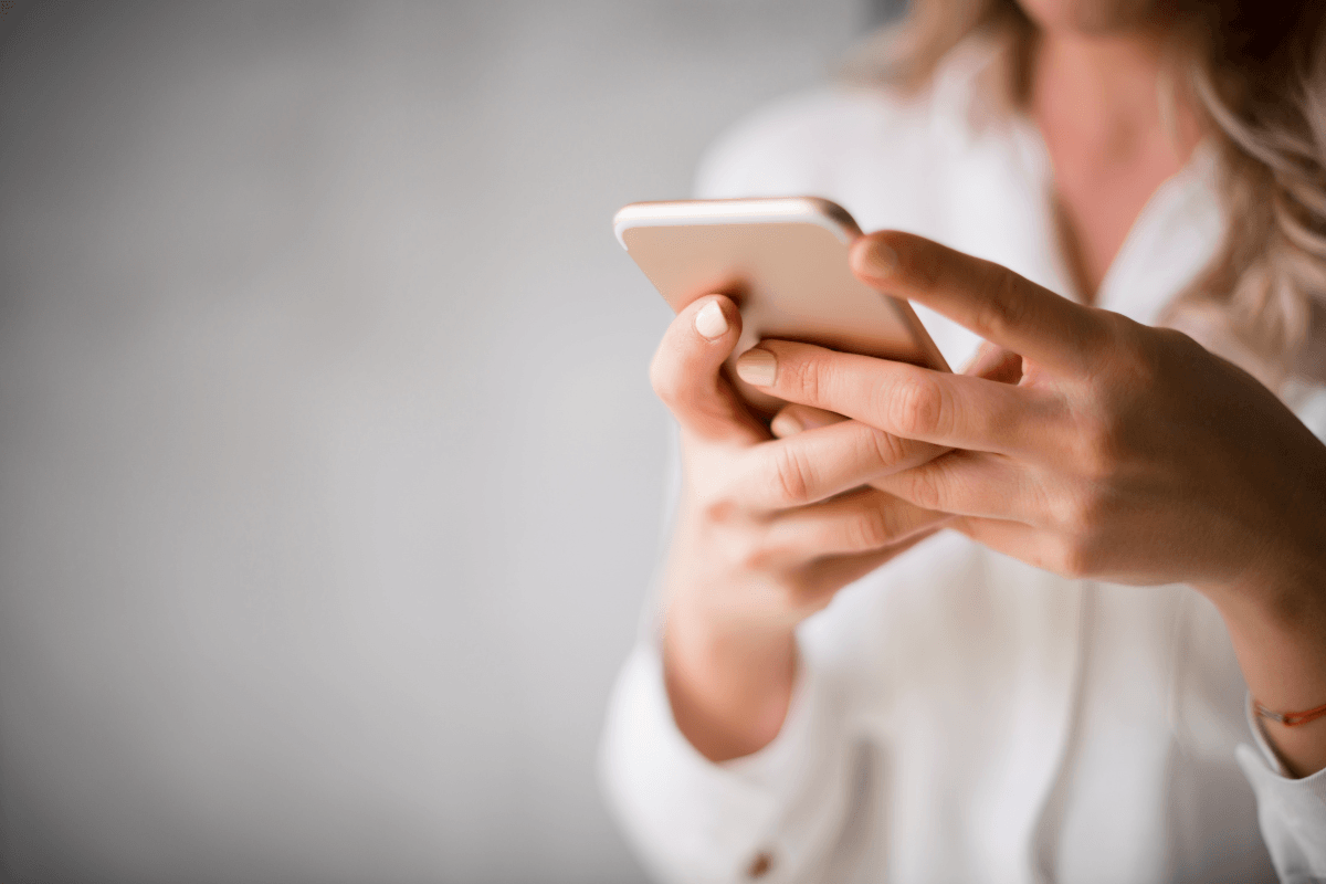 Woman on Facebook searching for healthcare practices being served Meta Ads